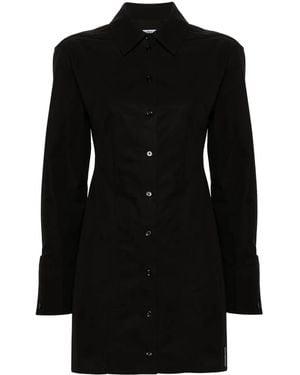 Alexander Wang Mini Cotton Shirt Dress - Women's - Cotton - Black