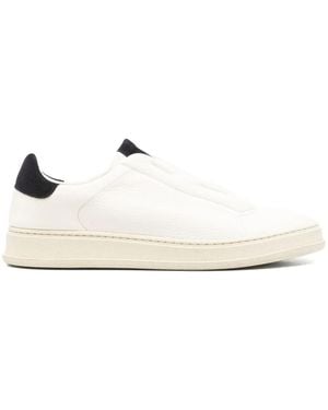 Kiton Double Stitch Sneakers - White