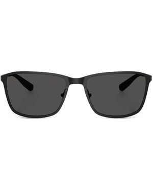 Brooks Brothers Rectangular Metal Sunglasses - Black