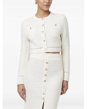 Toccin Miller Pointelle Button Cardigan - White