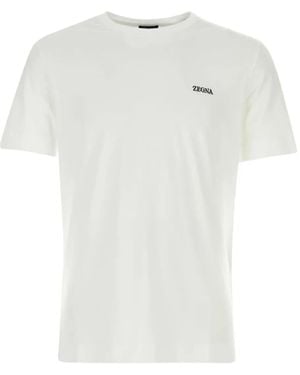 ZEGNA Cotton T-Shirt - White