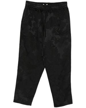 Psophia Floral-Print Drawstring Trousers - Black