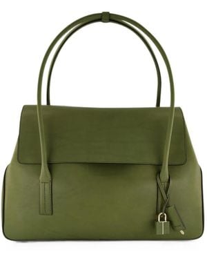 Tom Ford Padlock-Detail Leather Shoulder Bag - Green