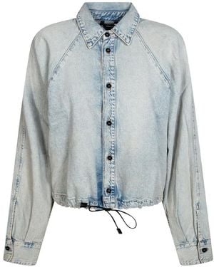 Haikure Keira Buttoned Denim Shirt - Blue