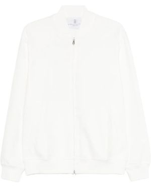 Brunello Cucinelli Sweatshirt mit Reißverschluss - Weiß