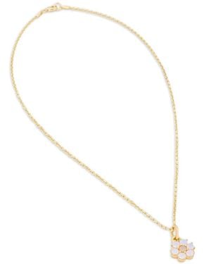 Hatton Labs Collar Con Colgante Floral - Blanco