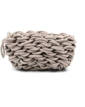 Alienina Gewebte Lina Clutch - Grau