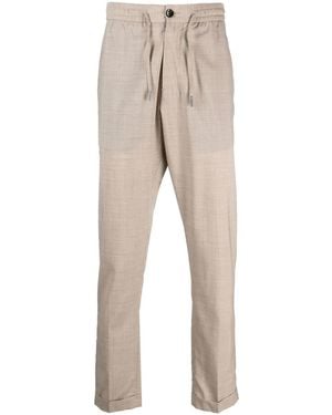 Billionaire Jogging Drawstring Wool Pants - Natural