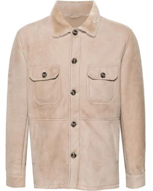 Barba Napoli レザージャケット - ナチュラル
