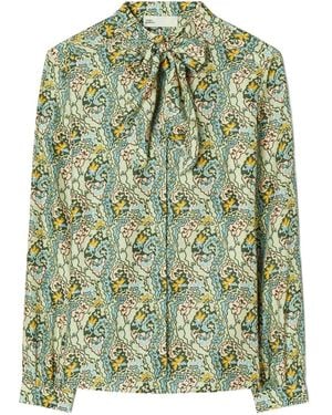 Tory Burch ペイズリー ブラウス - グリーン