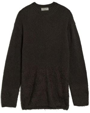 Yohji Yamamoto 7G1P Gradation Pullover Mit Rundem Ausschnitt - Schwarz