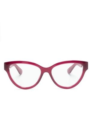 Gucci インターロッキングg キャットアイ 眼鏡フレーム - ピンク