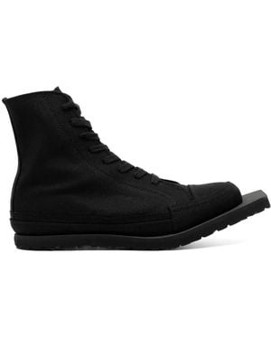 Yohji Yamamoto Hi-Top Lace-Up Shoes - Black
