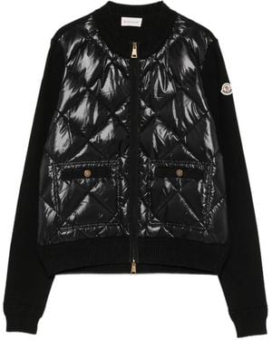 Moncler Quilted Paneled Jacket - Black