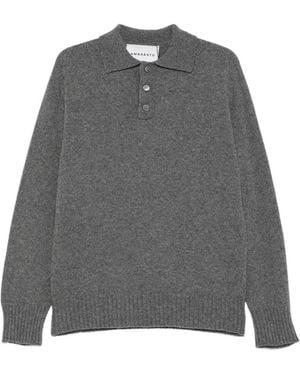 Amaranto Button-Fastening Polo Shirt - Gray