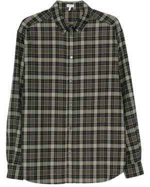 Loewe Plaid Button-Up Shirt - Green
