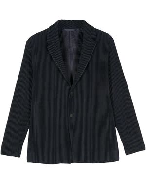 Homme Plissé Issey Miyake Plissé-Effect Blazer - Blue