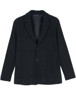 Homme Plissé Issey Miyake Plissé-Effect Blazer - Blue