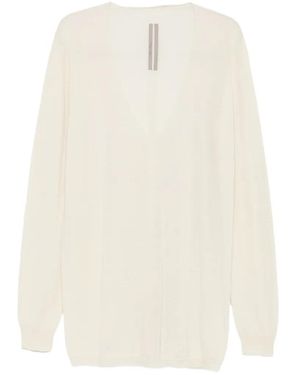 Rick Owens Plunging V-Neck Sweater - Weiß