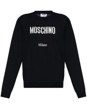 Moschino Knitted Crewneck Jumper - Black