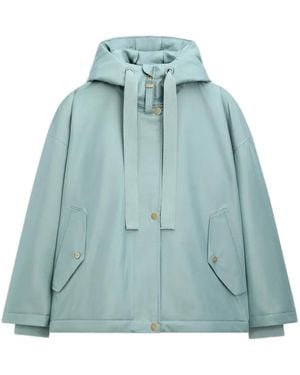 G Lab Rosie Hooded Oversized Jacket - Blue