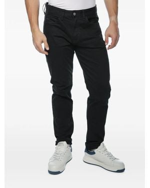 ARMANI EXCHANGE Logo-Embroidered Slim-Fit Jeans - Black