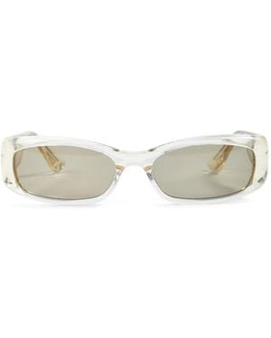 Port Tanger Leila Rectangle-Frame Sunglasses - White