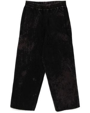 Stain Shade Cotton Track Trousers - Black