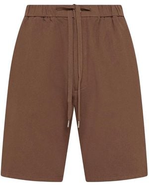 Sun 68 Drawstring Elasticated-Waist Shorts - Brown