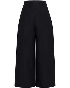 Marni Cropped High-Waisted Trousers - Blue