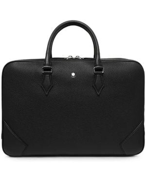 Montblanc Large Grain-Leather Briefcase - Black
