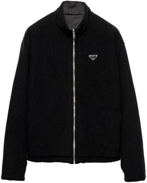 Prada Reversible Renylon-Fleece Cashmere Jacket - Black