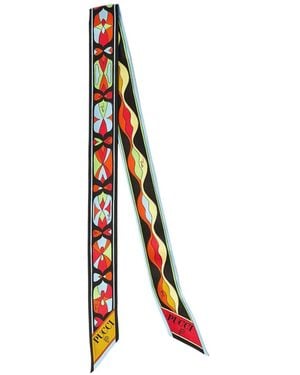 PUCCI Mixed-Print Silk Bandeau - White