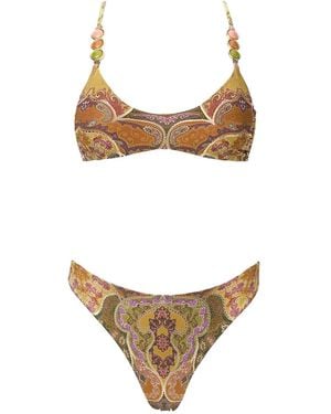 SOFIA ERHAN Giselle Badeanzug Mit Perlen-Print - Weiß