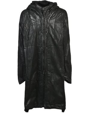 Julius Waxed Denim Coat - Black