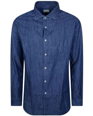 Xacus Long-Sleeve Denim Shirt - Blue