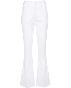 Genny Twill Flared Pants - White
