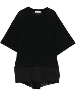 Undercover T-Shirt À Empiècements Plissés - Black