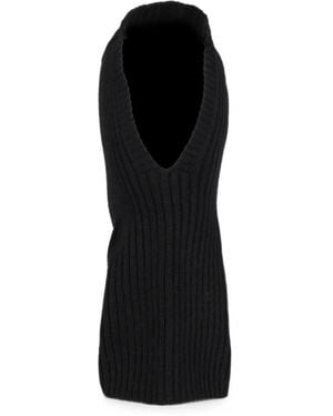 Needles Wool Ribbed-Knit Balaclava - Black