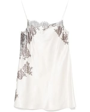 Carine Gilson Slip Dress De Seda - Blanco