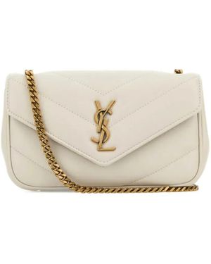Saint Laurent Mini Lou Lou Cross Body Bag - Grey