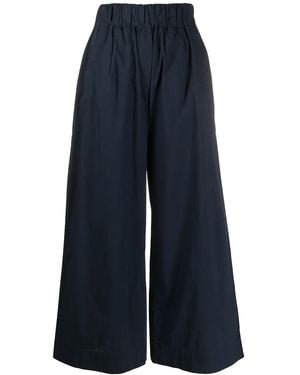 Woolrich Wide-Leg Cropped Trousers - Blue
