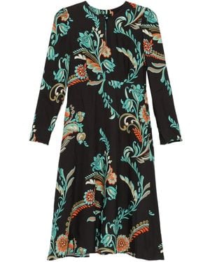 Etro Abito A Maniche Lunghe A Fiori - Verde