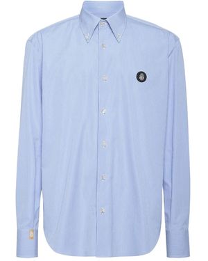 Billionaire Chemise En Coton À Rayures - Bleu