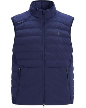 Ralph Lauren Embroidered-Logo Gilet - Blue