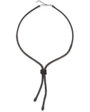 Brunello Cucinelli Cravate Bolo En Cuir Précieux - Multicolore