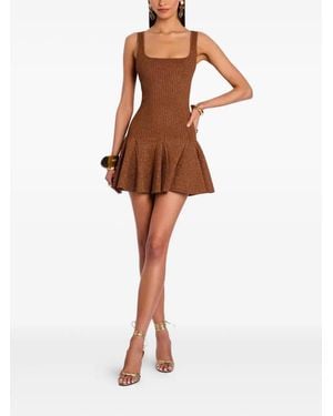retroféte Matson mini dress - Marrón