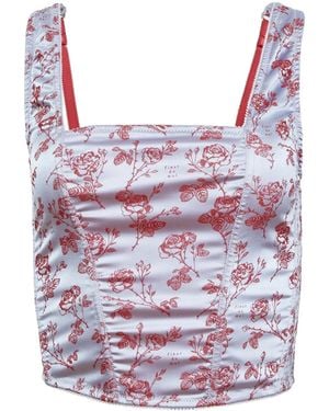 Fleur du Mal Corsage Aus Rosen-Jacquard - Lila