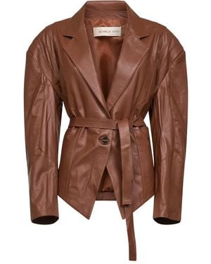 Blanca Vita Belted Jacket - Brown