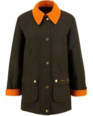 Barbour Jacke Mit Kontrastkragen - Schwarz